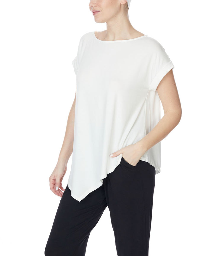 Black Bamboo Assymestric Tunic