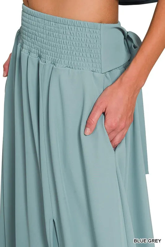 Zenana Heavy Woven Span Crop Tee Skirt Set 6