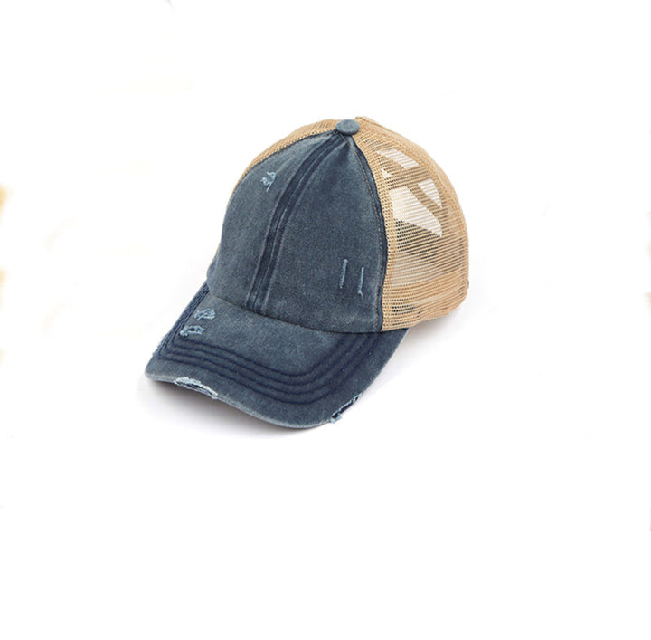 Black/Beige Cc Criss Cross Ponytail Caps 1
