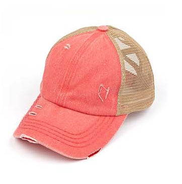 Cc Criss Cross Ponytail Caps 1