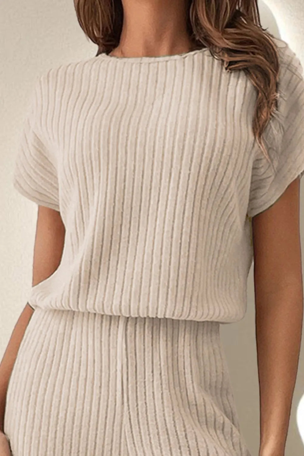 Black Round Neck Short Sleeve Jumpsuit