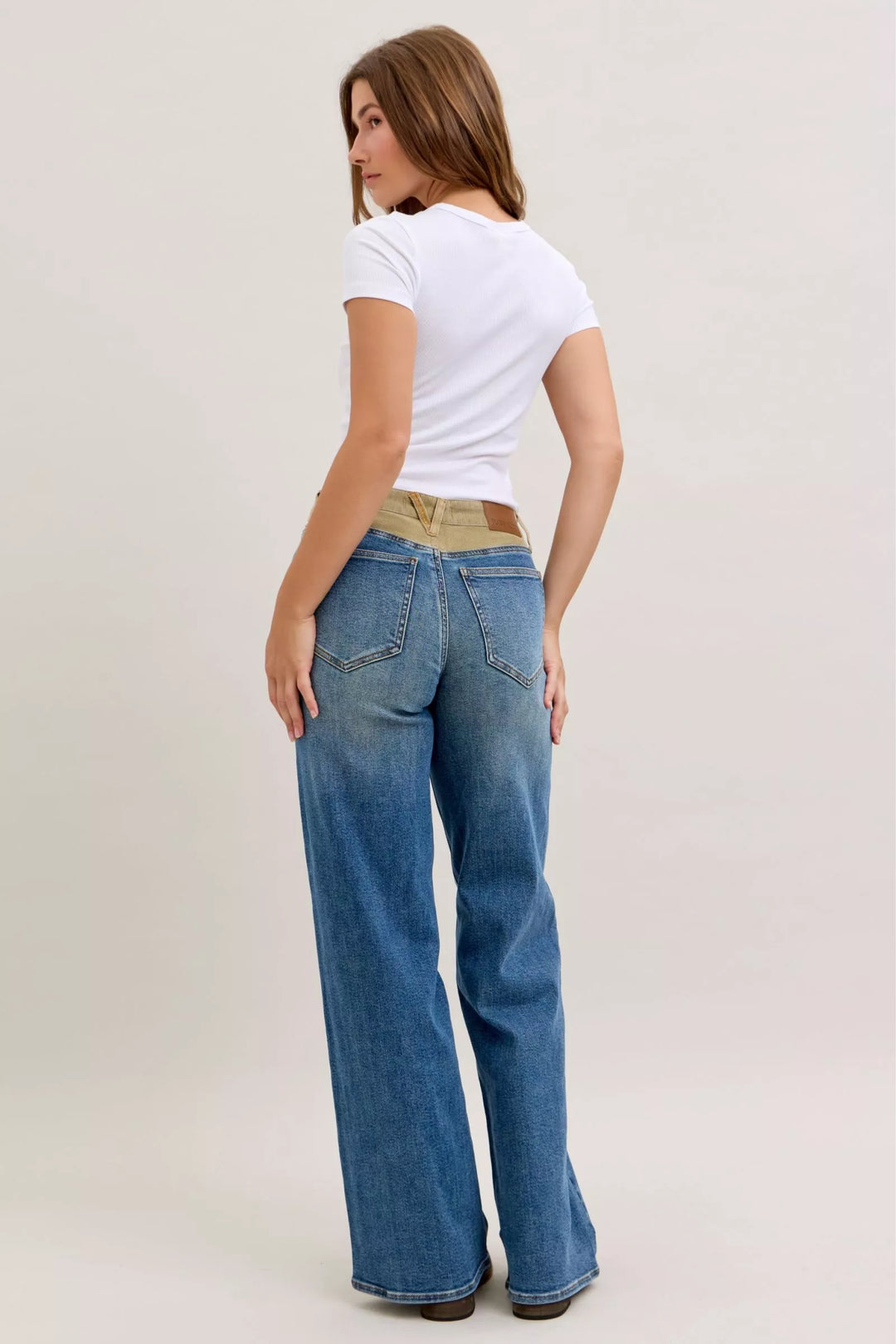 Md Judy Blue Mr Column Straight Jeans With Corduroy Waist