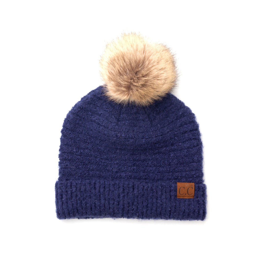 C C® Ultra Soft Fur Pom Beanie