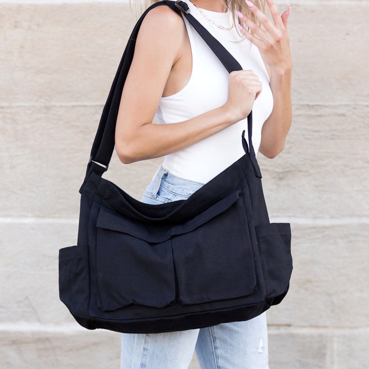 Nova Oversize Canvas Messenger Bag 1