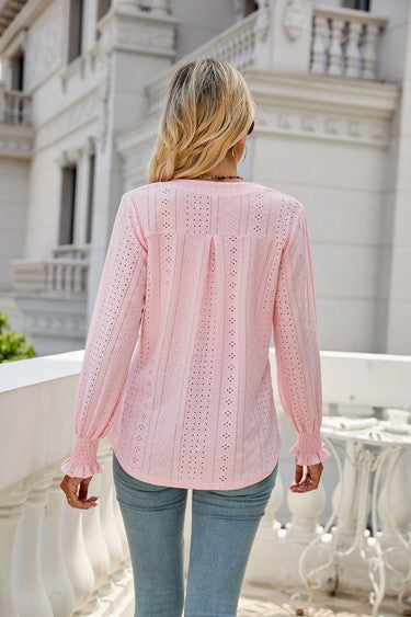 Green Women Long Sleeve Top