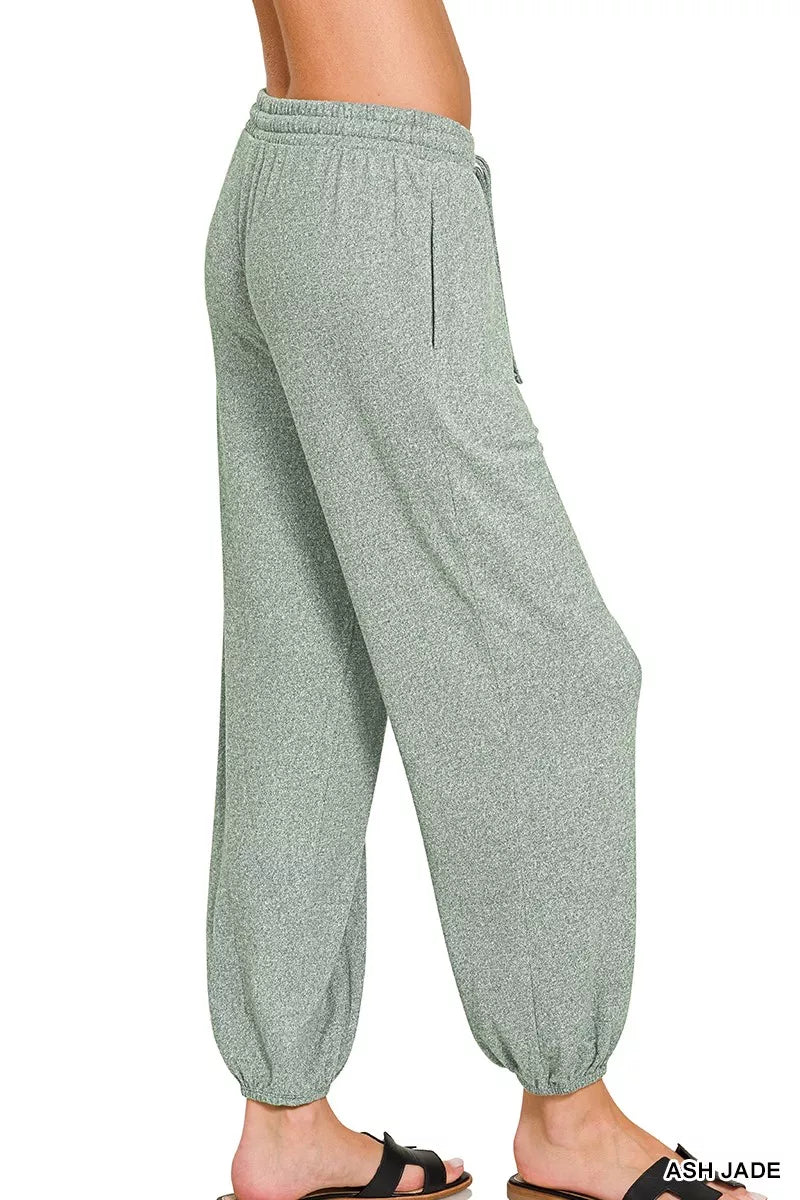 Ash Jade Zenana Soft Melange Hacci Jogger 1