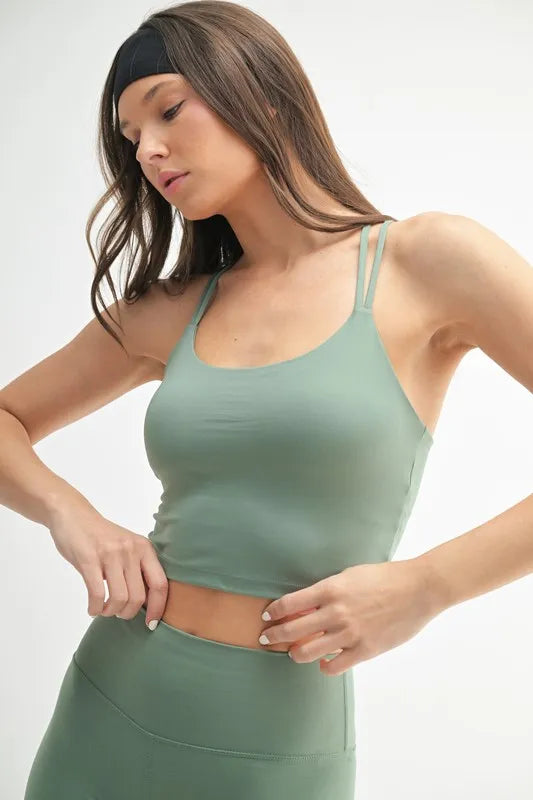 Moss Mono B Venice Cloud Light Crisscross Sports Bra 3