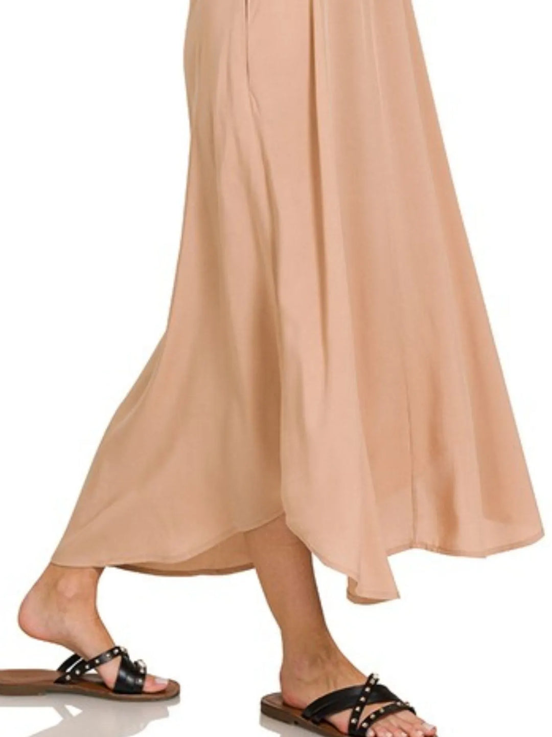 Brush Zenana Woven Arc Hem Cami Dress With Flowy Pockets 3