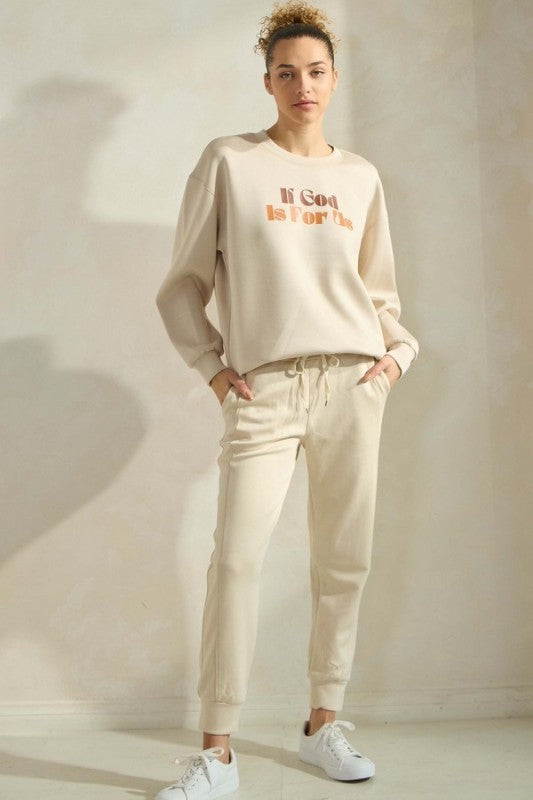If God Is For Us Ultra Comfy Graphic Sweatshirt