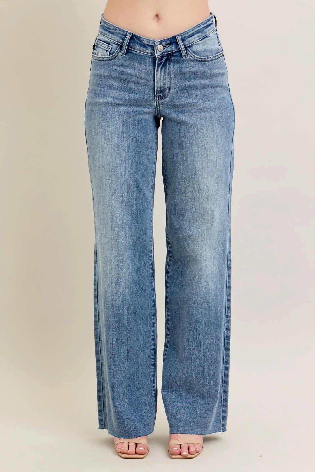 Md Judy Blue Full Size V Front Baggy Jeans Plus Size