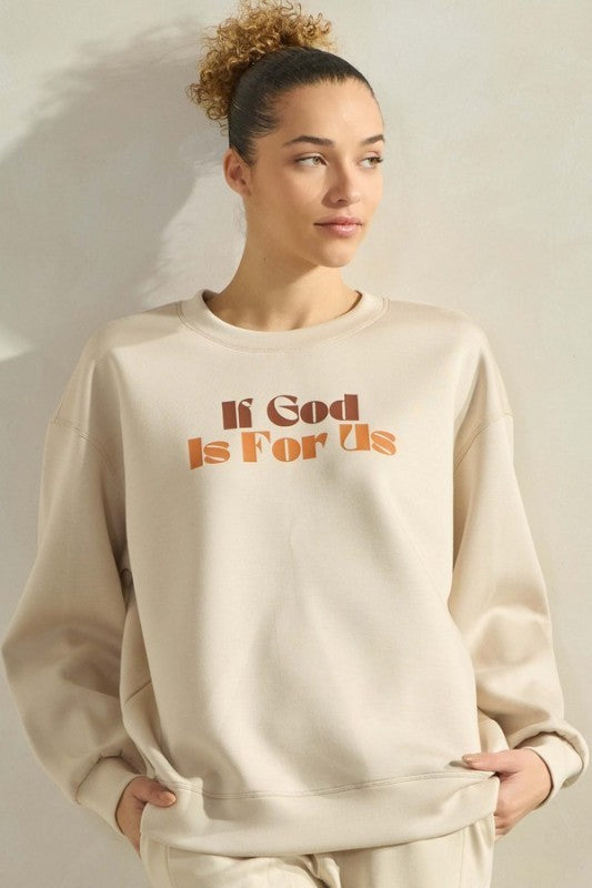 If God Is For Us Ultra Comfy Graphic Sweatshirt