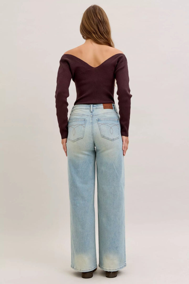 Judy Blue High Waist Column Straight Jeans
