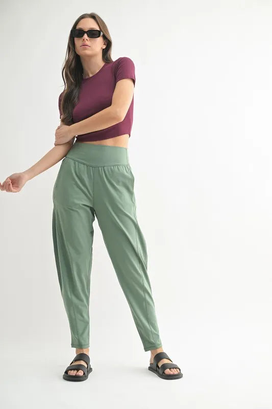 Mono B Flowbarrel High Waist Active Pants 2