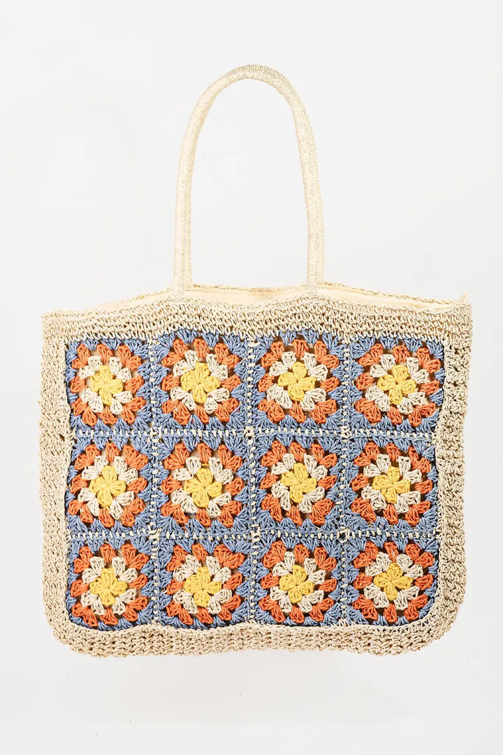 Iv Fame Flower Braided Tote Bag
