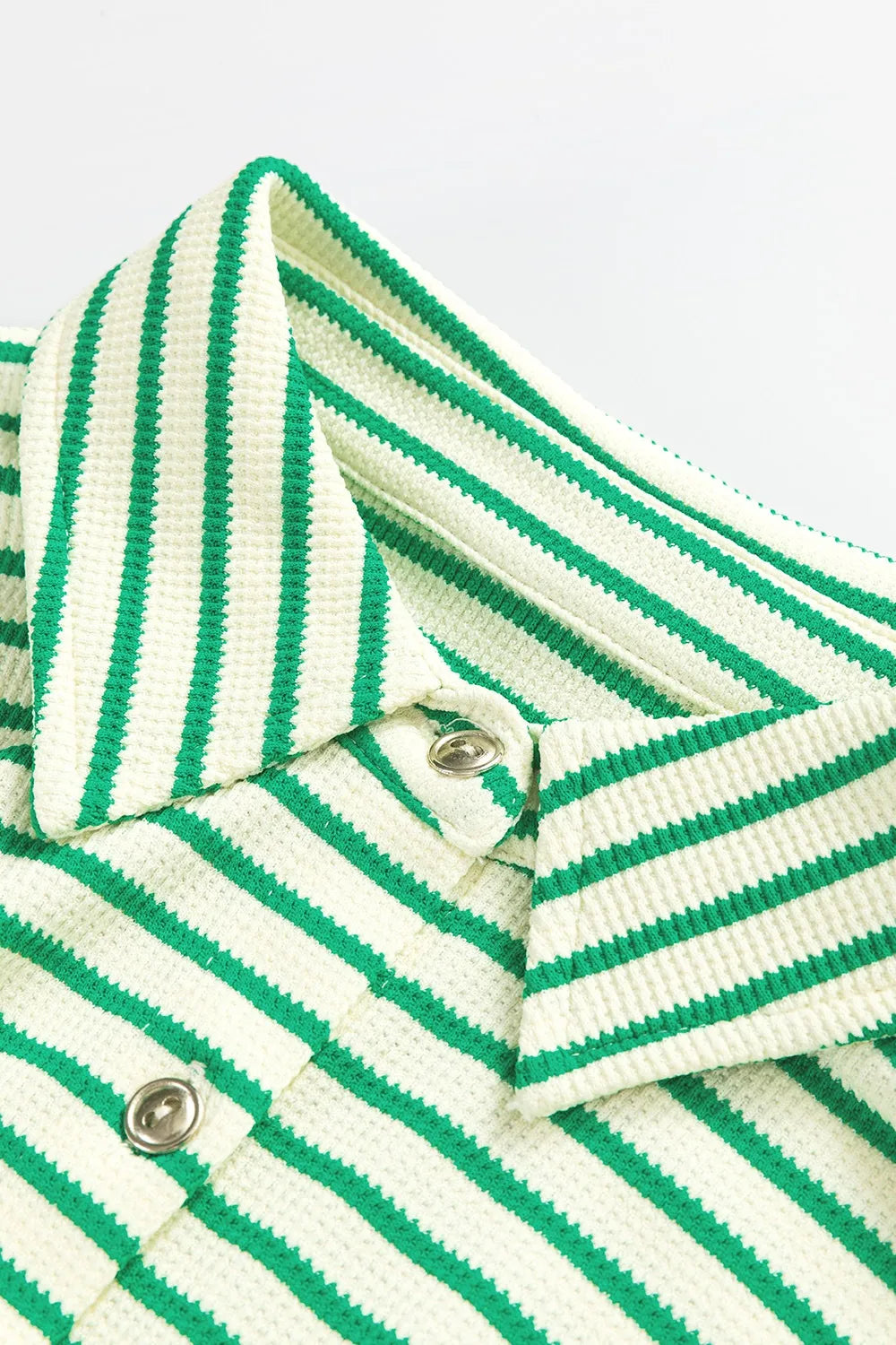 Striped Half Sleeve Tie Waist Romper