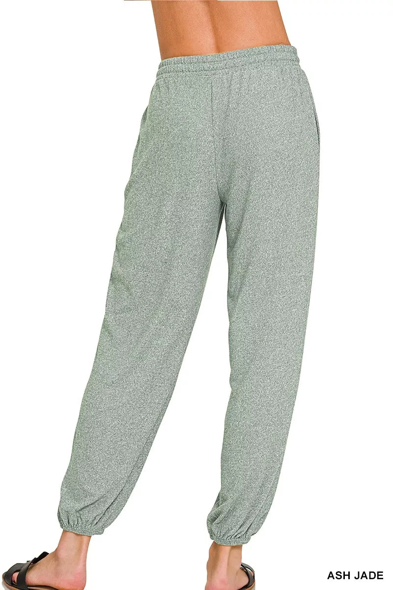 Ash Jade Zenana Soft Melange Hacci Jogger 1