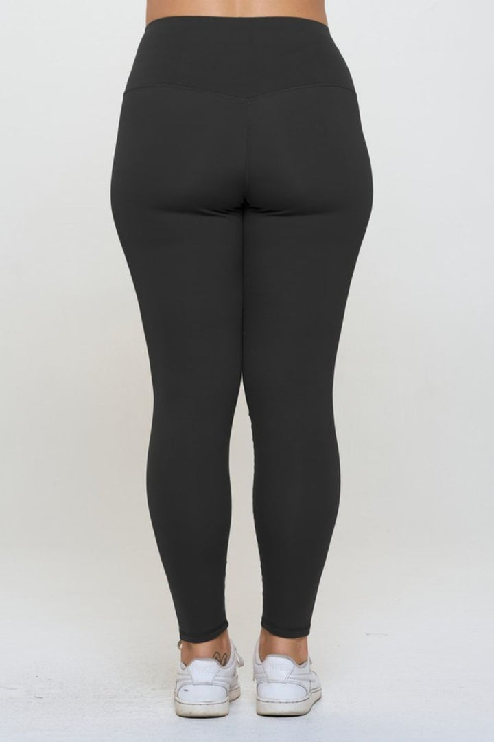 Yelete Full Size Fleece Lined High Waisted Leggings 1