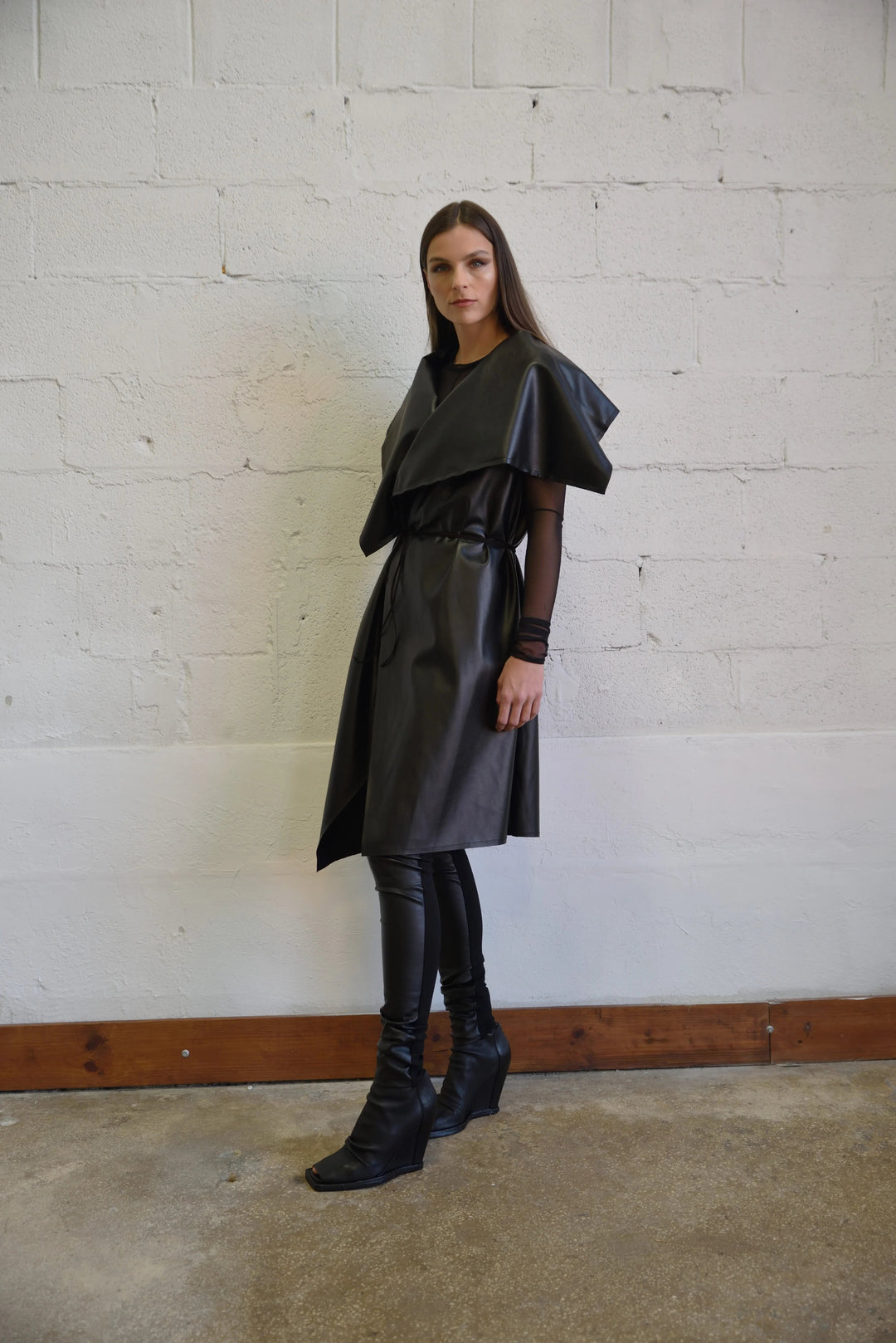 Uneven Sleeveless Coat