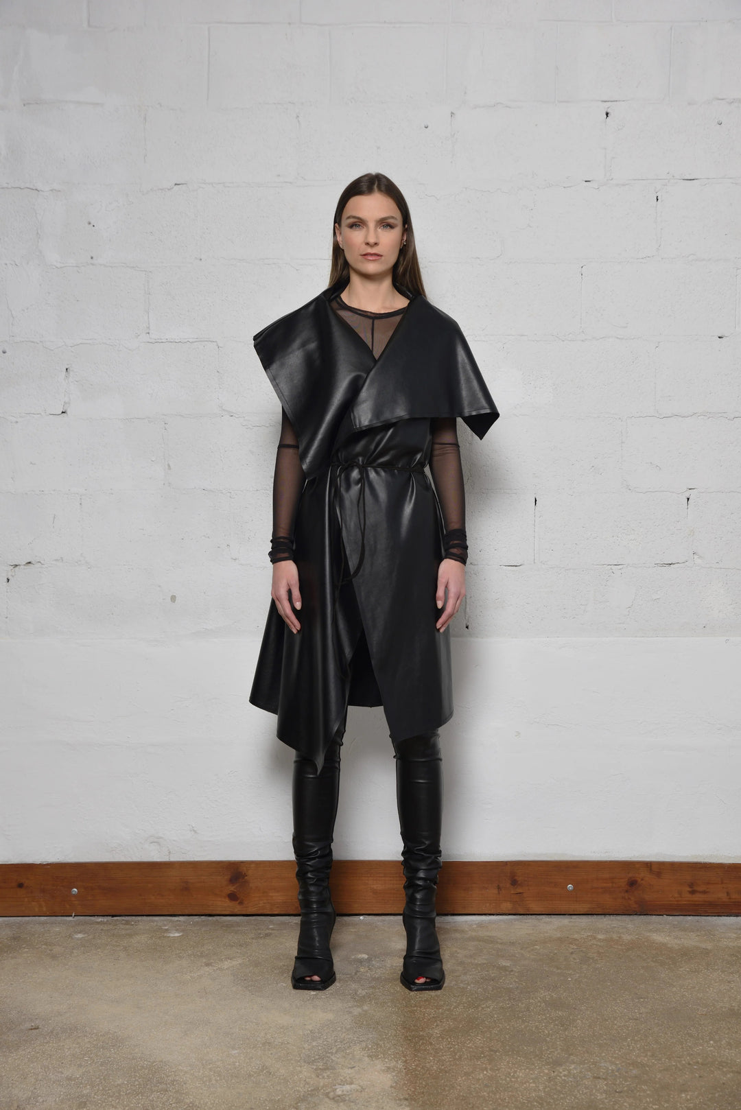 Uneven Sleeveless Coat