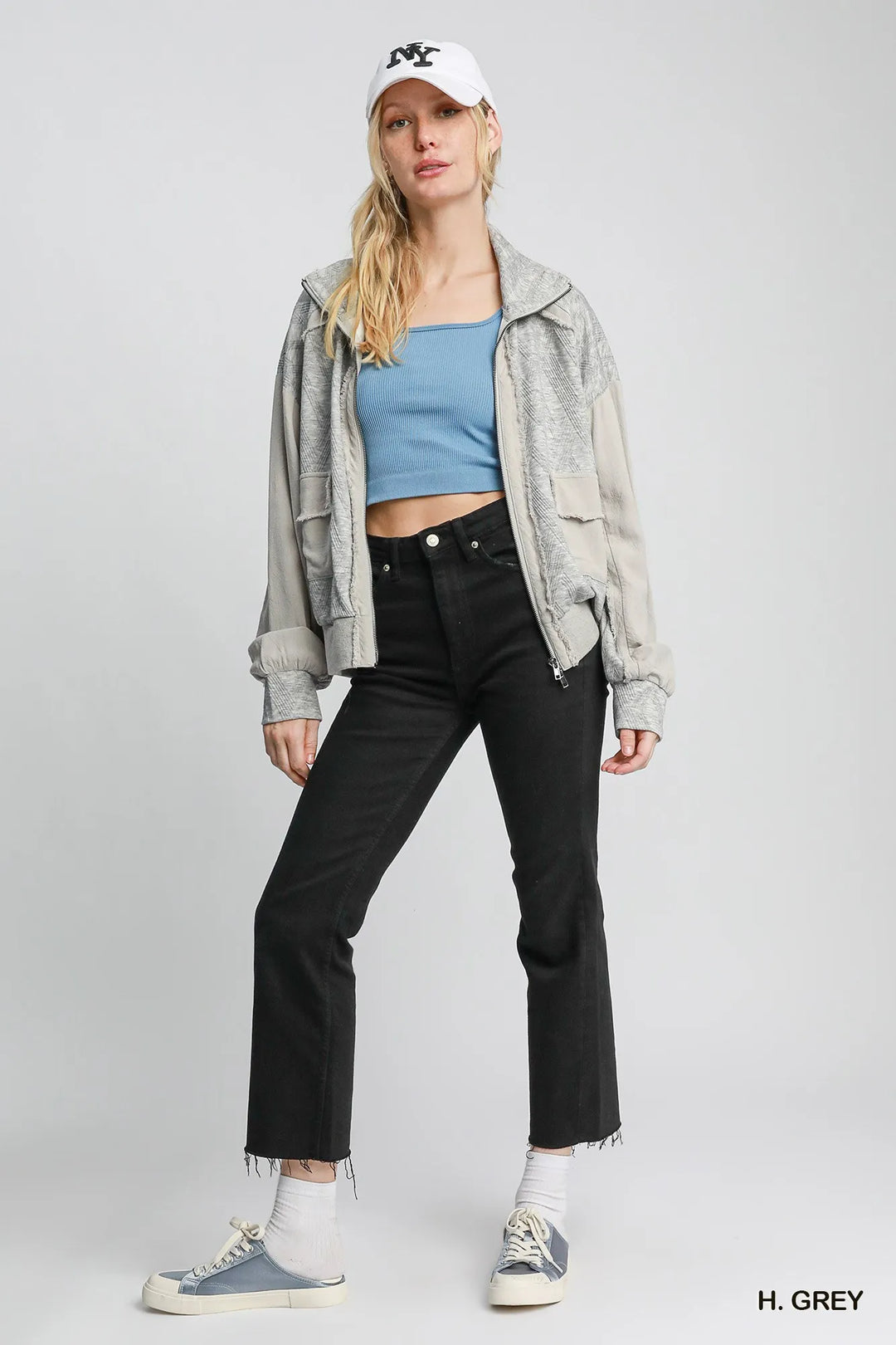Umgee Two Way Jacquard Zip Up Jacket 1