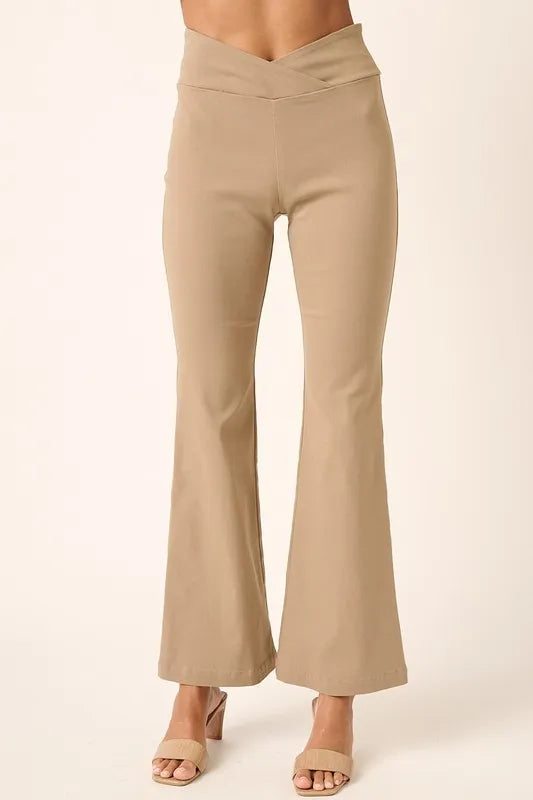 Mittoshop Surplice V Waist Flare Pants 2