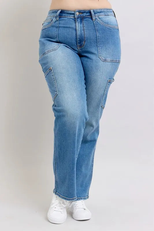Md Judy Blue Full Size High Waist 90S Straight Jeans Plus Size