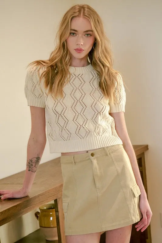Mittoshop Cargo Mini Skirt With Side Pockets