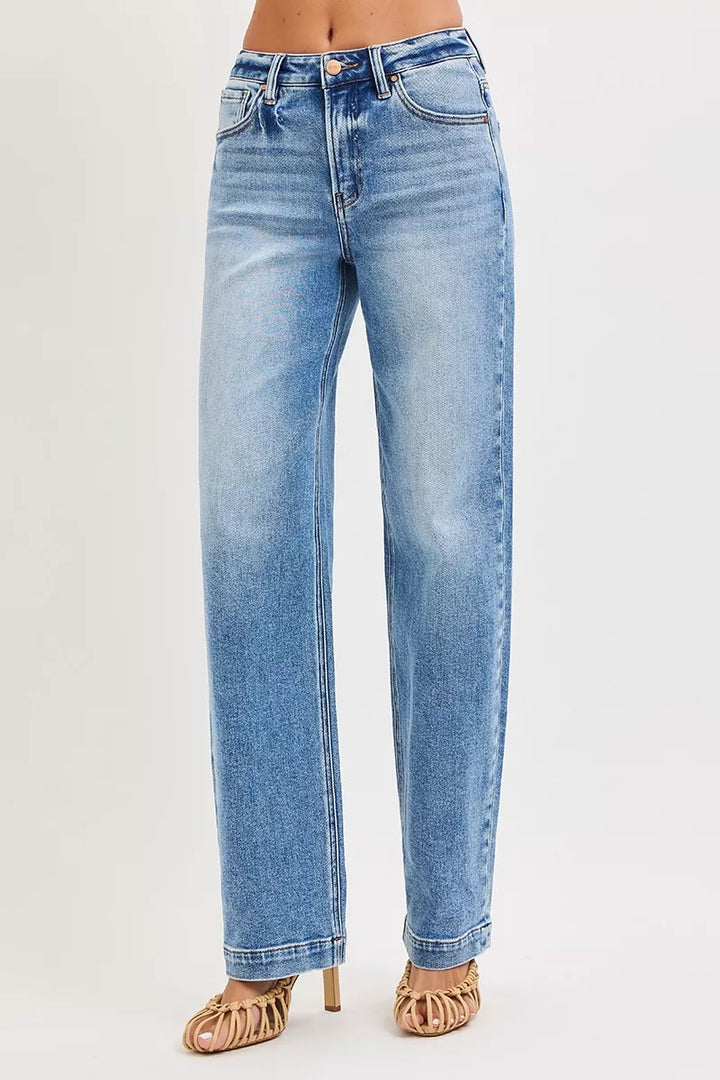 Medium Risen High Rise Wide Baggy Jeans