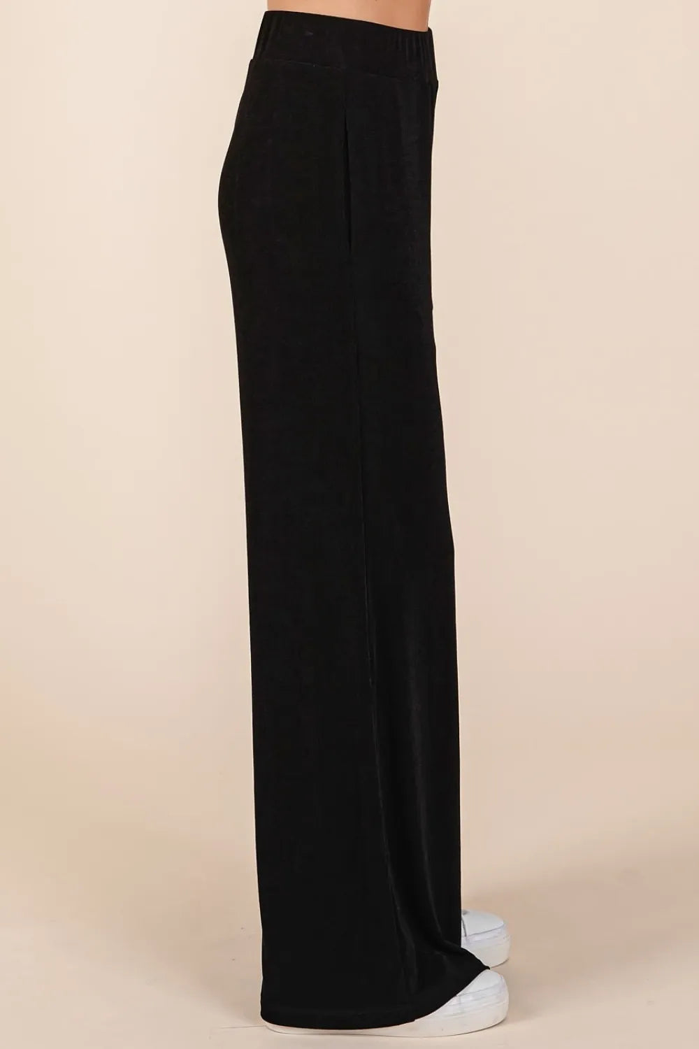 Black Mittoshop Elastic Waist Pants With Side Pockets