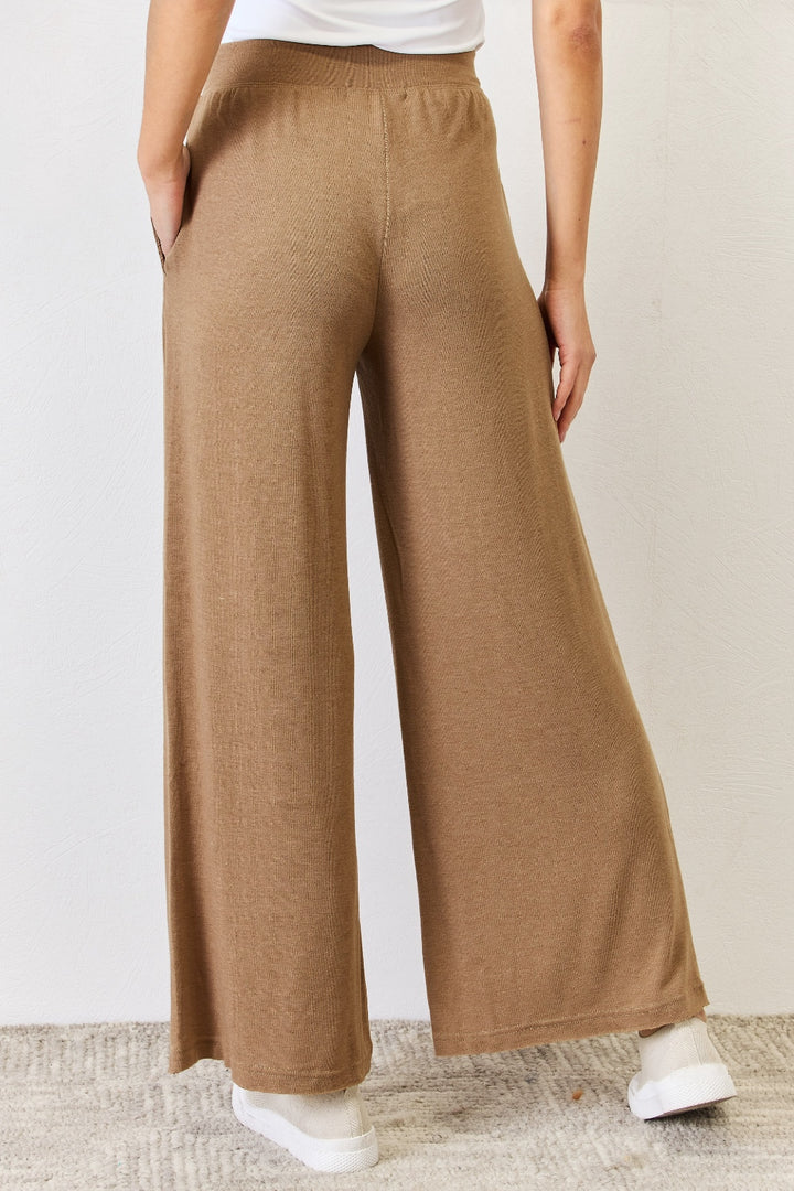 Mocha Risen Ultra Soft Wide Leg Pants
