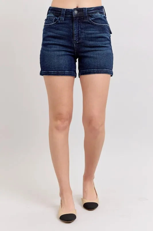 Md Judy Blue High Waist Back Flap Pocket Denim Shorts