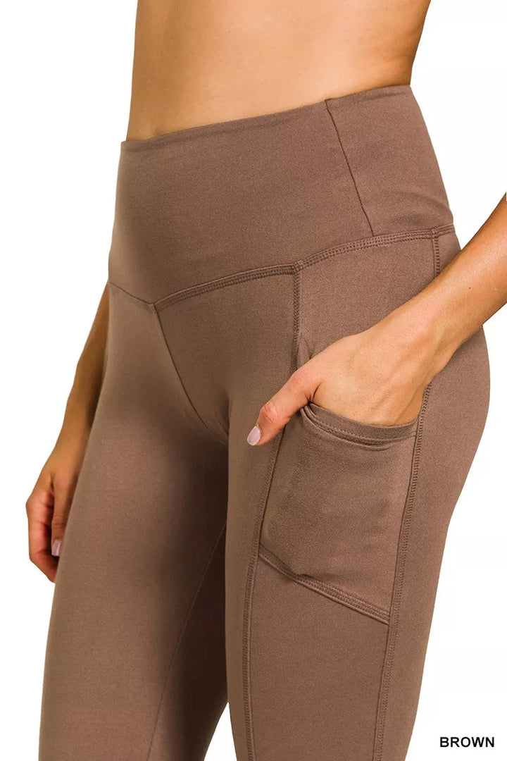 Zenana Brushed Dty Microfiber Flare Pants 1