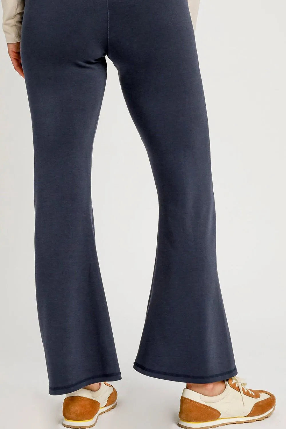Dark Navy Umgee High Waisted Flare Leggings 1