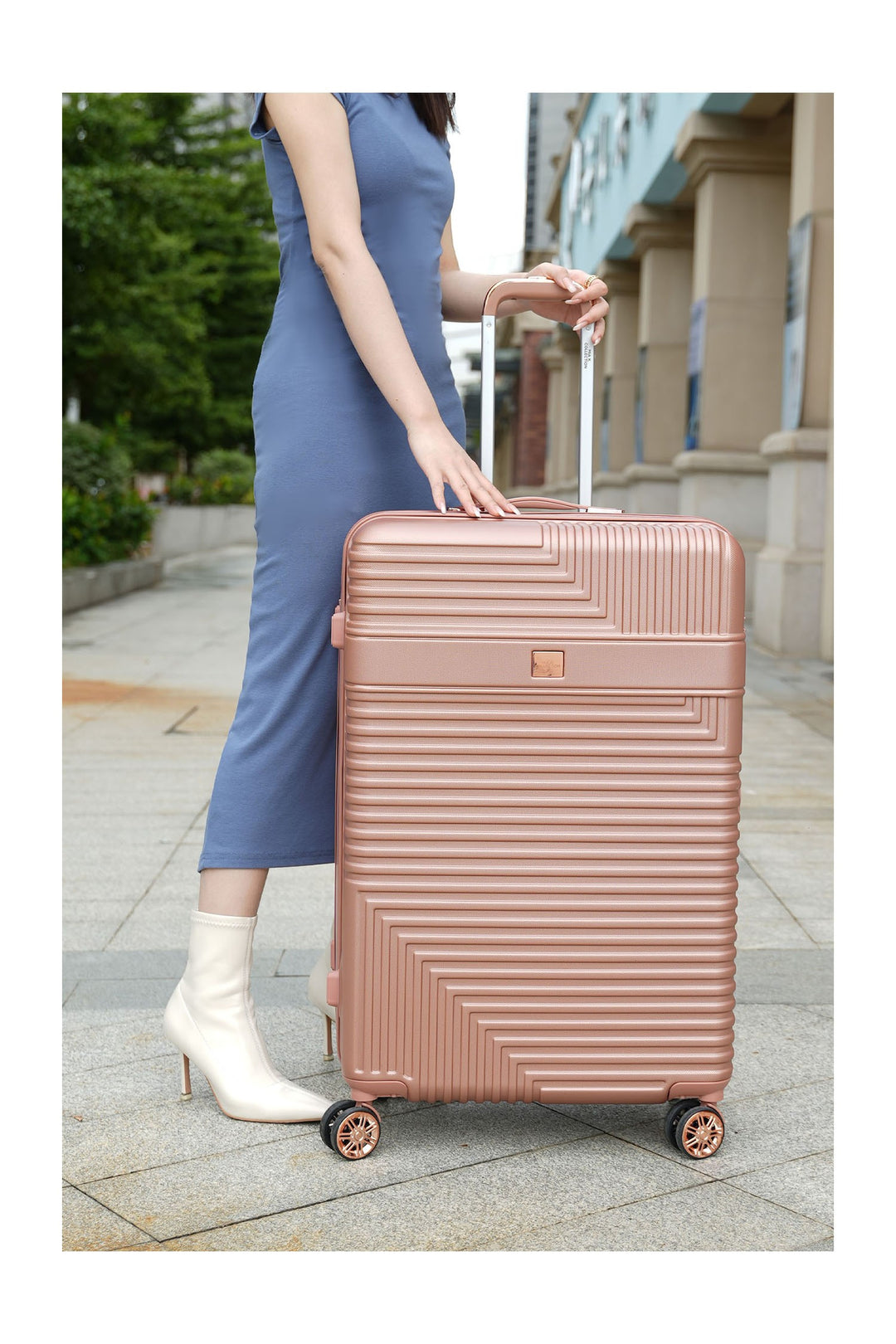 Black Mkf Mykonos Large Check In Spinner By Mia K