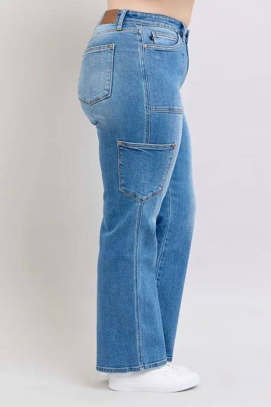 Md Judy Blue Full Size High Waist 90S Straight Jeans Plus Size