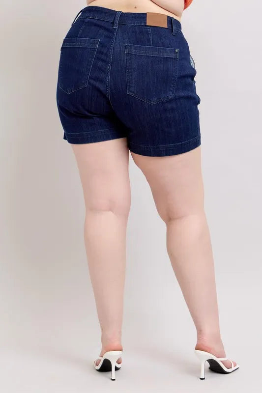 Dk Judy Blue Plus Size High Waist Denim Shorts