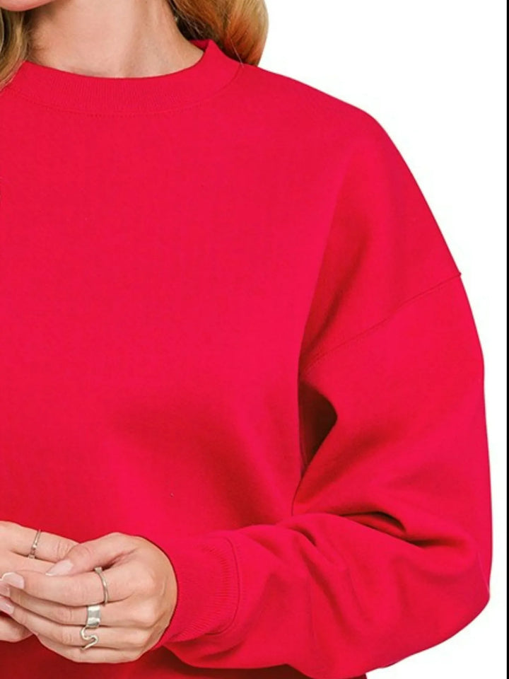 Ruby Zenana Fleece Crewneck Long Sleeve Sweatshirt 2