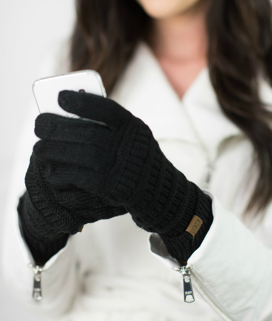 Navy C C® Knit Touch Gloves