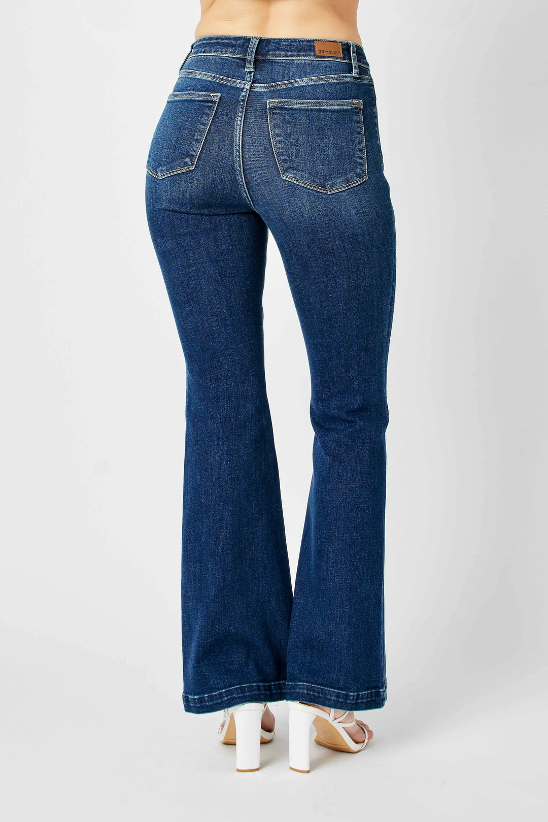 Dk Judy Blue Full Size Hw Angled Side Seam Detail Flare Jeans Plus Size