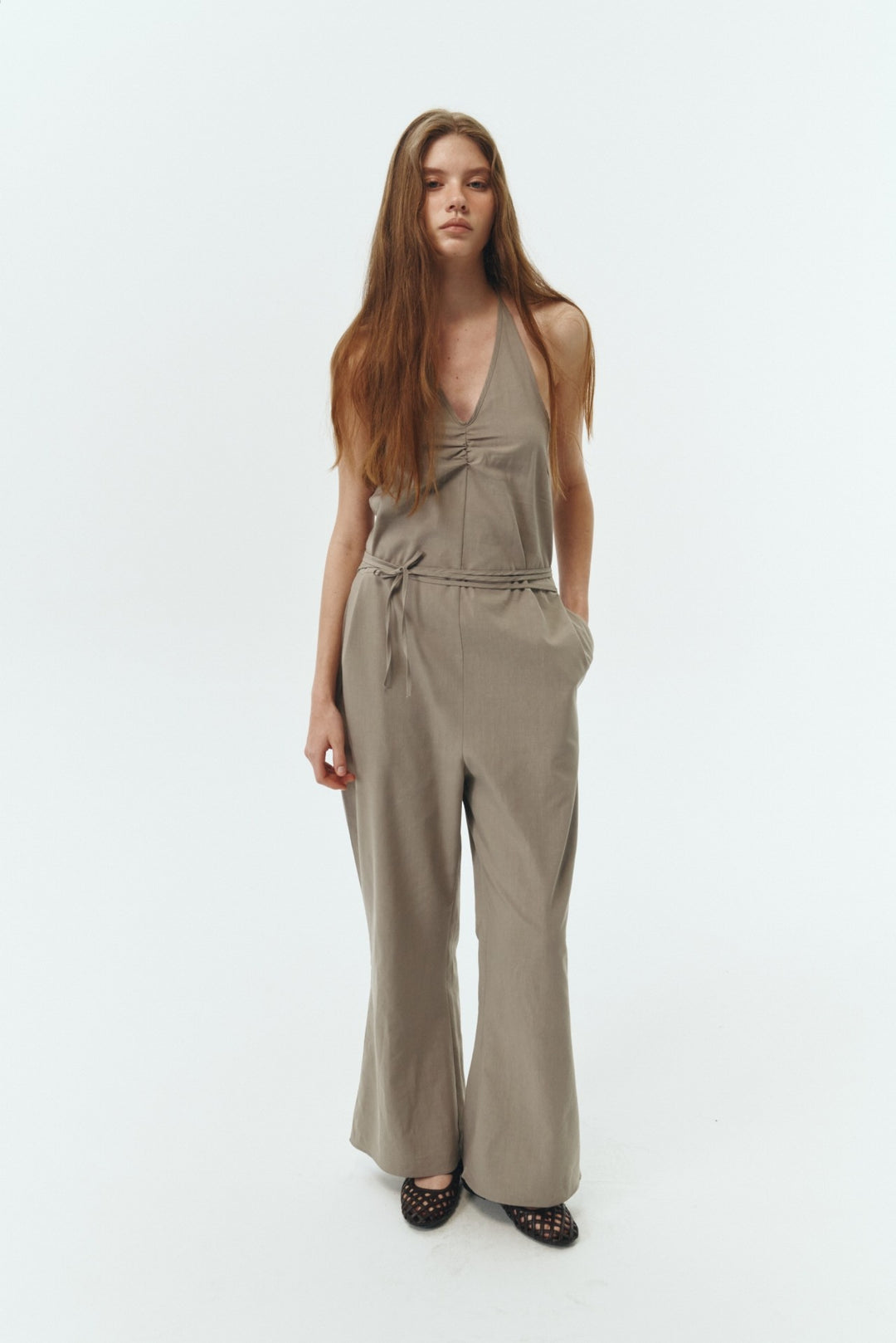 Black Daisy Solid Jumpsuit