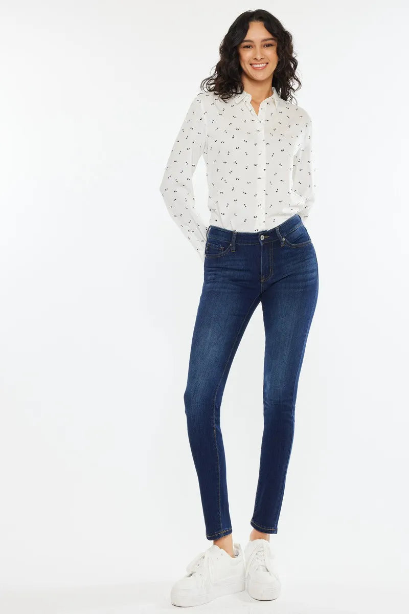 Super Dark Kancan Mid Rise Super Skinny Jeans