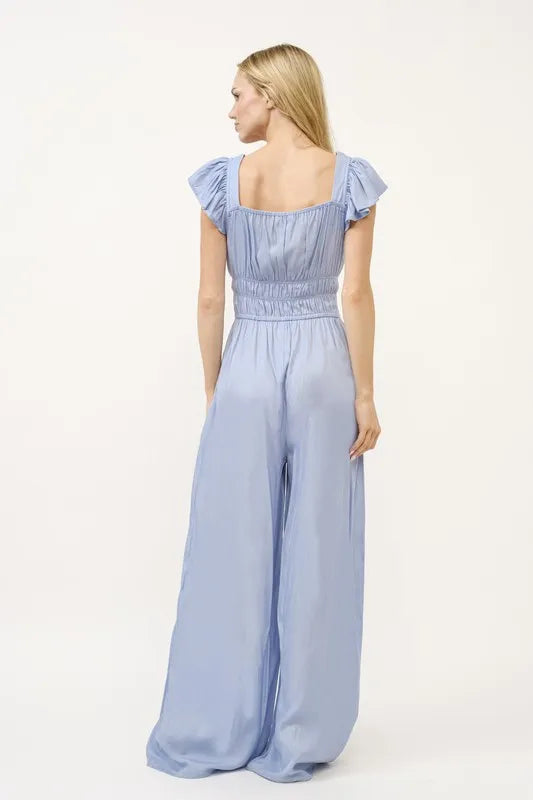 And The Why Ruched Multi Strings Jumpsuit