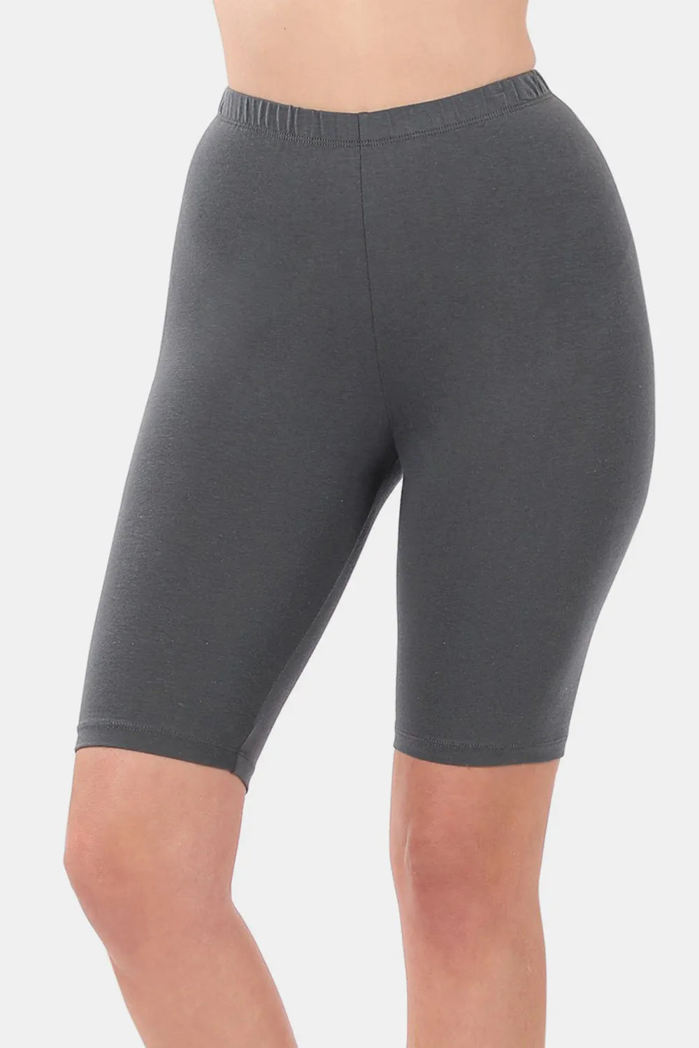 Ash Grey Zenana High Waist Bermuda Shorts 1