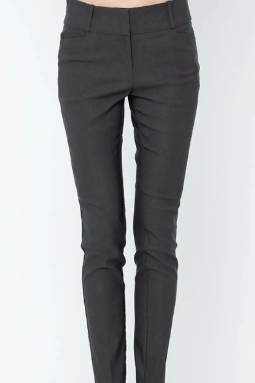 Dark Gray Adora Mid Rise Skinny Pants 1