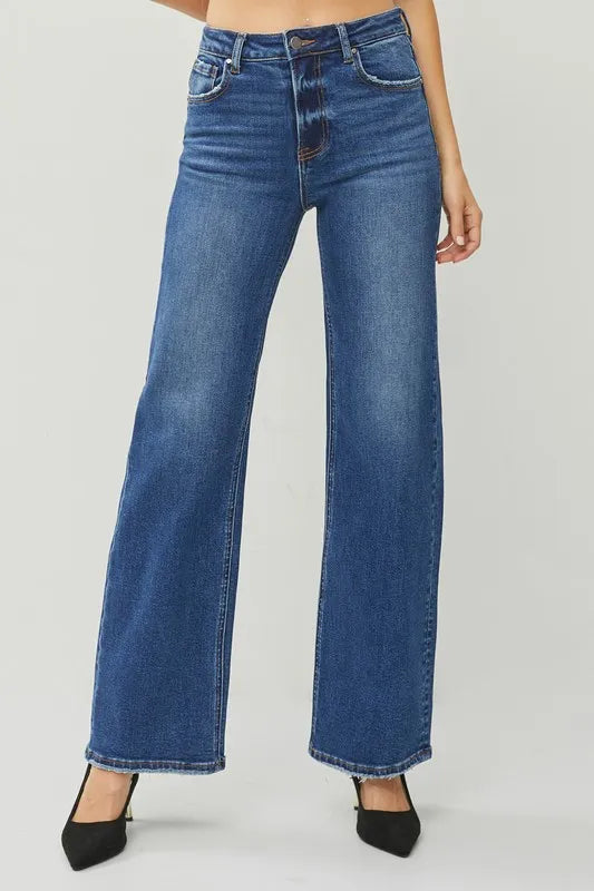 Dark Risen High Rise Straight Jeans 2