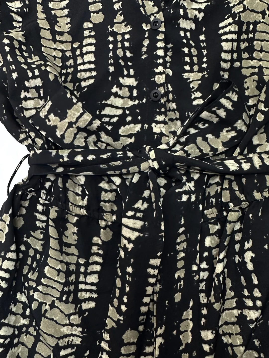 Tie Dye Print Collar Neck Short Sleeve Romper