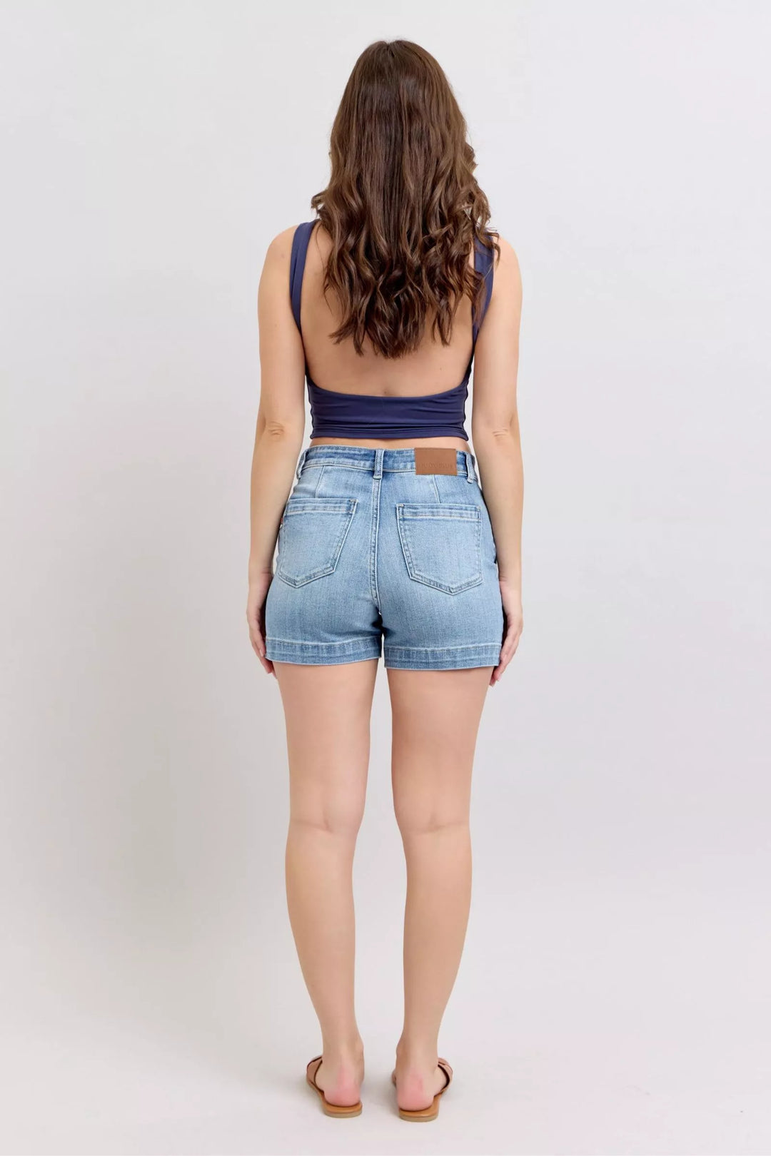 Judy Blue Mid Rise Denim Shorts