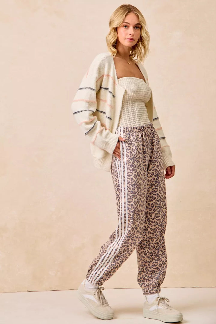 Bibi Side Lines Leopard Track Pants