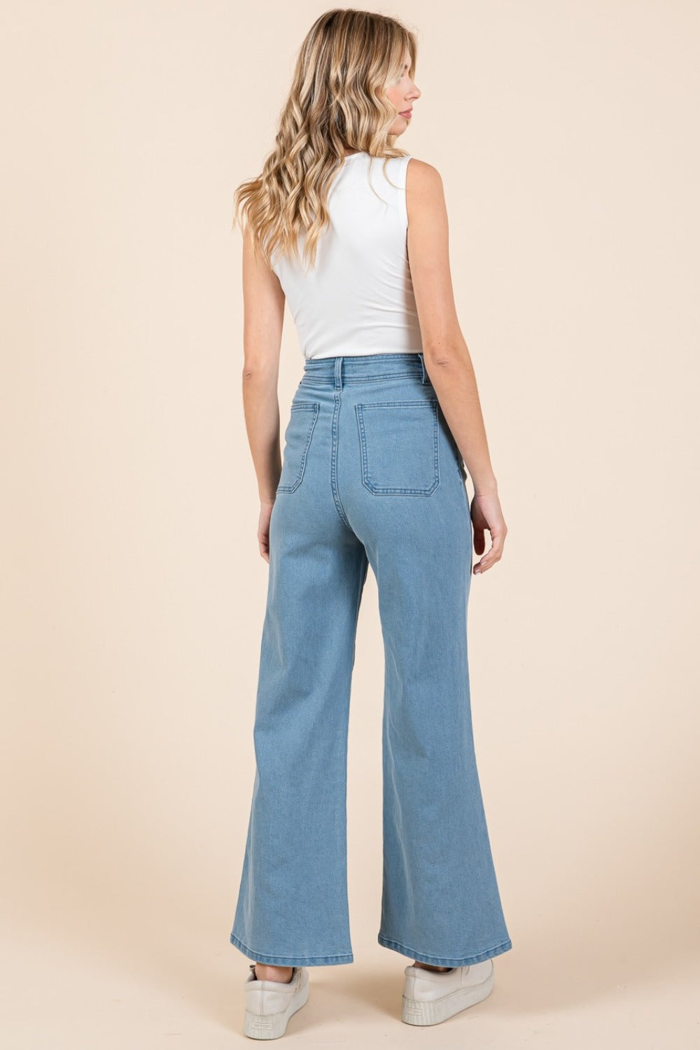 Denim Mittoshop High Waist Wide Leg Jeans