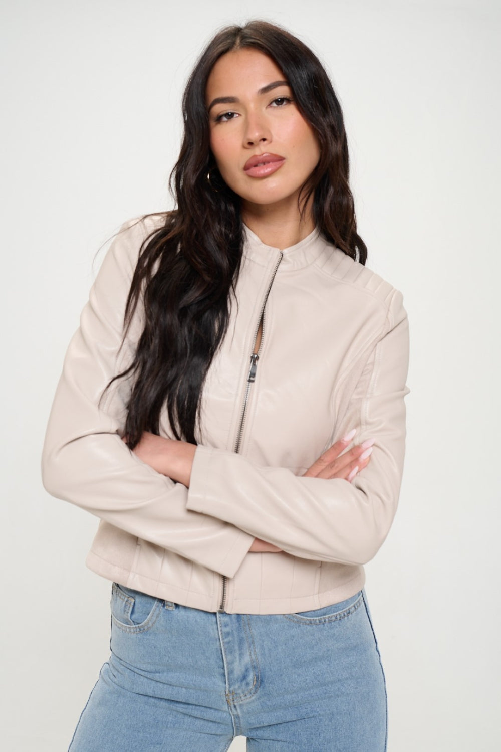 Cream Coalition La Zip Up Vegan Moto Jacket 1